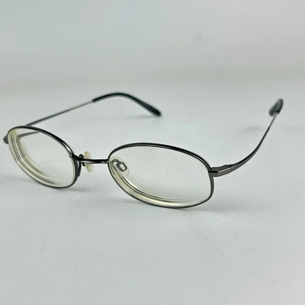 Alfred Sung 4590 Unisex Adult Eyeglasses Frame Grey Titanium Oval Full Rim 140mm